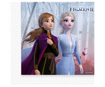 Pack de 20 servilletas de Frozen 2, 33x33 cm, FROZEN 2.