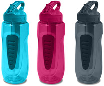Botella de 0,828 litros con freezer congelable, color azul, rosa o negro, QUORRA.
