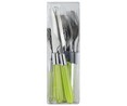 Set de 16 cubiertos con mango de plástico color verde TABERSEO.