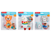 Surtido de sonajeros con forma de animales FISHER PRICE. Surtido de sonajeros con forma de animales FISHER PRICE.