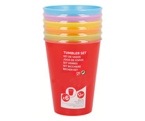 Set de 6 vasos de plástico, STOR Picnic.