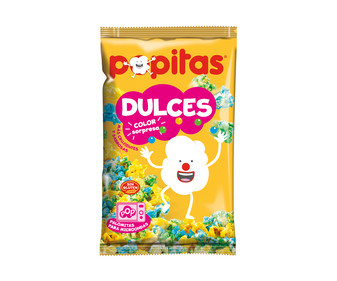 Palomitas de maíz dulces y de colores para microondas de Borges POPITAS paquete de 100 g. Palomitas de maíz dulces y de colores para microondas de Borges POPITAS paquete de 100 g.