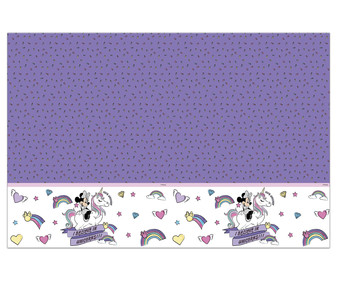 Mantel rectangular diseño Minnie en tonos morados, 120x180cm., DISNEY. Mantel rectangular diseño Minnie en tonos morados, 120x180cm., DISNEY.