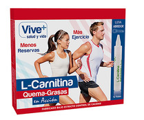 Complemento alimenticio con edulcorante a base de L-Carnitina líquida VIVE PLUS 12 uds. 120 ml.
