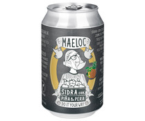 Sidra de manzana de cosecha de Galicia con piña y pera MAELOC lata de 33 cl.