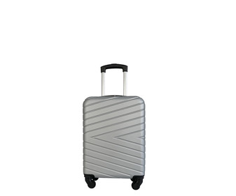 Maleta de cabina rígida de color plata de 50 cm y 4 ruedas ABS, AIRPORT ALCAMPO Diago. Maleta de cabina rígida de color plata de 50 cm y 4 ruedas ABS, AIRPORT ALCAMPO Diago.