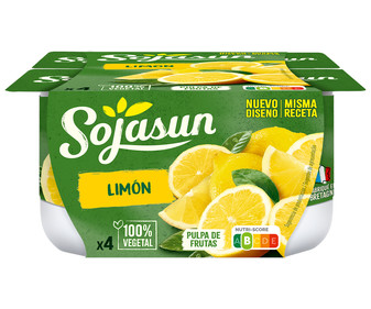 Especialidad de soja con pulpa de limón SOJASUN 4 x 100 g. Especialidad de soja con pulpa de limón SOJASUN 4 x 100 g.