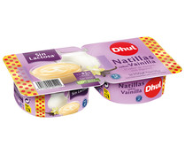 Natillas sabor a vainilla sin lactosa ni colorantes artificiales DHUL 2 x 125 g.
