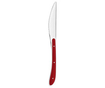 Cuchillo para mesa con acero inoxidable con manga color rojo, Amefa