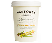 Yogur artesanal cremoso de sabor natural azucarado PASTORET 500 g.