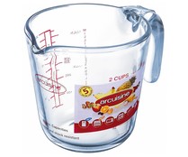 Jarra medidora con asa fabricada en vidrio resistente a altas temperaturas, 1 litro ARCUISINE.