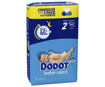 Pañales talla 2, para niños de 4 a 8 kilogramos DODOT Bebé-seco 68 uds.
