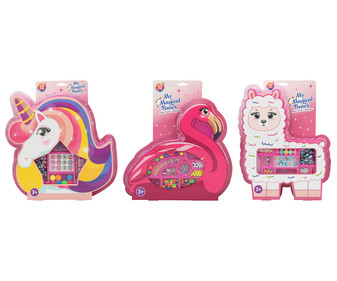 Cuentas para pulseras y collares en caja con forma de flamenco, unicornio o llama, My magical beads ONE TWO FUN ALCAMPO. Cuentas para pulseras y collares en caja con forma de flamenco, unicornio o llama, My magical beads ONE TWO FUN ALCAMPO.