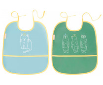 Pack de 2 baberos suaves, BADABULLE.
