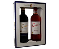 Estuche de botellas de vino con denominación de origen calificada Rioja CUNE 2 x 75 cl.