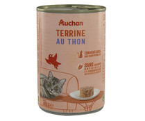 Alimento para gato de paté de atún PRODUCTO ALCAMPO 400 g.