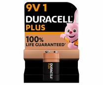 Pila alcalina de petaca, 9V, 6LR61, DURACELL.
