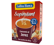 Consomé al Jerez con picatostes SOPINSTANT de GALLINA BLANCA 3 uds. x 15,5 g.
