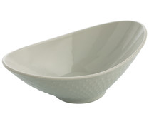 Fuente oval de porcelana blanca, 21,5x12,5x7cm., Gastro Fun QUID.