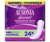 Compresas para pérdidas de orina normal AUSONIA Discreet 24 uds.