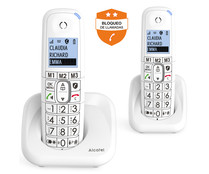 Teléfono inalámbrico dúo ALCATEL Xl785 blanco, identificador llamadas, agenda 100 contactos, pantalla iluminada.