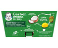 Postre 100% vegetal infantil con bebida de coco, mango y kiwi ecológicos, a partir de 6 meses GERBER Organic 4 x 90 g.