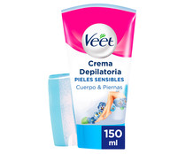 Crema depilatoria de ducha, para cuerpo y piernas, especial pieles sensibles VEET 150 ml.