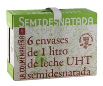 Leche semidesnatada LA COLMENAREÑA 6 x 1 l.