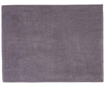 Alfombra de baño rizo 100% algodón color gris oscuro, 700g/m², 50x70 cm. ACTUEL.