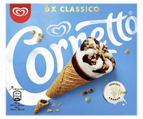 Conos de helado de leche, con trocitos de avellana CORNETTO de Frigo 6 x 90 ml.