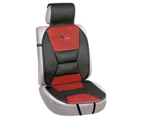 Respaldo universal con cabezal y refuerzo lumbar, de color negro y rojo ROLMOVIL Confort.