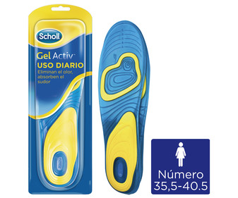 Plantillas de gel ultra confort para el uso diario especial para mujer SCHOLL Gel active 2 uds Plantillas de gel ultra confort para el uso diario especial para mujer SCHOLL Gel active 2 uds