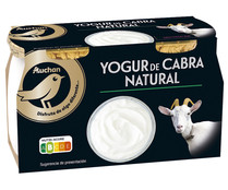 Yogur natural de leche de cabra ALCAMPO GOURMET 2 x 115 g.