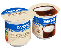 Cuajada de leche de vaca elaborada sin gluten de forma tradicional DANONE 2 x 135 g.