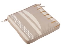 Cojín de exterior para silla estampado color marrón, 40x40x5cm GARDENSTAR ALCAMPO.