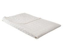 Colcha de microfibra color blanco para cama individual, 180x220cm. ACTUEL Colcha de microfibra color blanco para cama individual, 180x220cm. ACTUEL