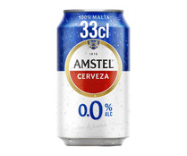 Cerveza sin alcohol, 0,0 %  AMSTEL lata de 33 cl. - Alcampo