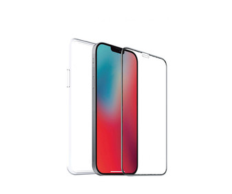 Pack de protección compatible con iPhone 12/12 Pro MUVIT, vidrio templado, marco negro. (Teléfono no incluido) Pack de protección compatible con iPhone 12/12 Pro MUVIT, vidrio templado, marco negro. (Teléfono no incluido)