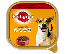 Comida para perro adulto a base de paté de buey e hígado PEDIGREE 300 gr,