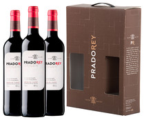 Estuche con 3 botellas de vino tinto con denominación de origen Ribera del Duero PRADO REY Origen.