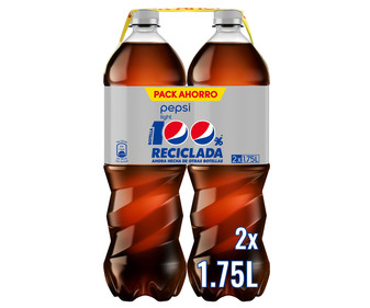 Refresco de cola PEPSI LIGHT pack 2 botellas de 1,75 l. Refresco de cola PEPSI LIGHT pack 2 botellas de 1,75 l.