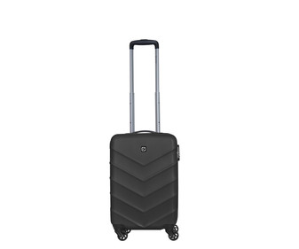Maleta de cabina rígida de color negro de 55 cm y 4 ruedas ABS, AIRPORT ALCAMPO. Maleta de cabina rígida de color negro de 55 cm y 4 ruedas ABS, AIRPORT ALCAMPO.