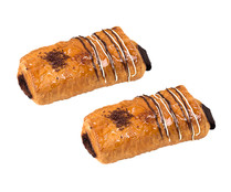 Napolitana rellena de chocolate, 2 uds, 165 g.