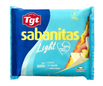 Queso fundido en lonchas TGT SABANITAS LIGHT 150 g.