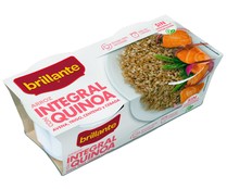 Arroz  integral en tarrina BRILLANTE paquete de 2 uds x 125 g.