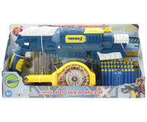 Lanzador Power Mech motorizado, incluye 30 dardos de foam ONE TWO FUN ALCAMPO.