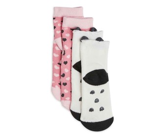 Lote de 2 pares de calcetines antideslizantes para bebé IN EXTENSO, talla 18/20.