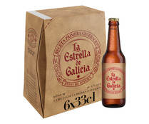 Cervezas Edición Especial LA ESTRELLA DE GALICIA pack 6 botellas x 33 cl. 