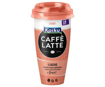 Bebida de café con un ligero toque de leche sin lactosa KAIKU Caffe latte ligth 230 ml.