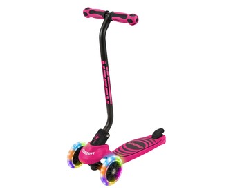 Patinete infantil con 3 ruedas y luces LED, color rosa o verde, RYDR NEO. Patinete infantil con 3 ruedas y luces LED, color rosa o verde, RYDR NEO.